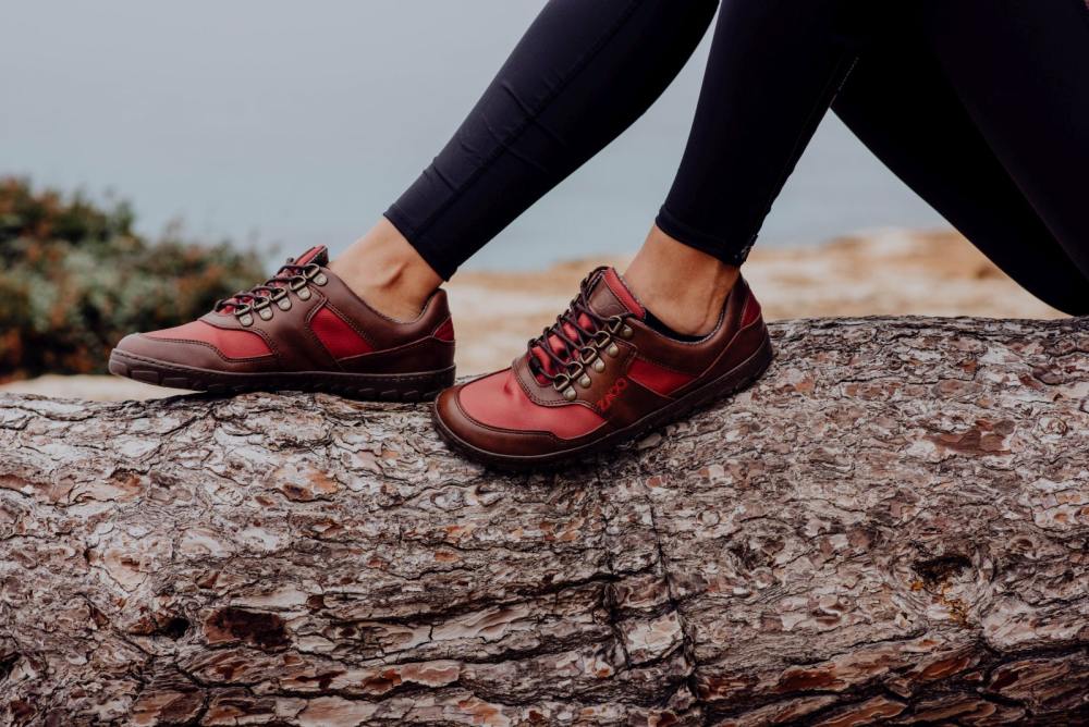 Hiqe Low Vegan Camel rouge étanche