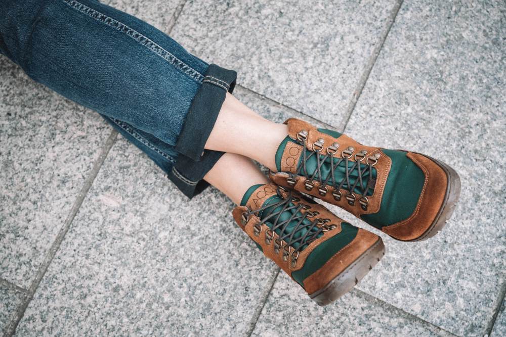 Hiqe Mid Brown Green impermeabile