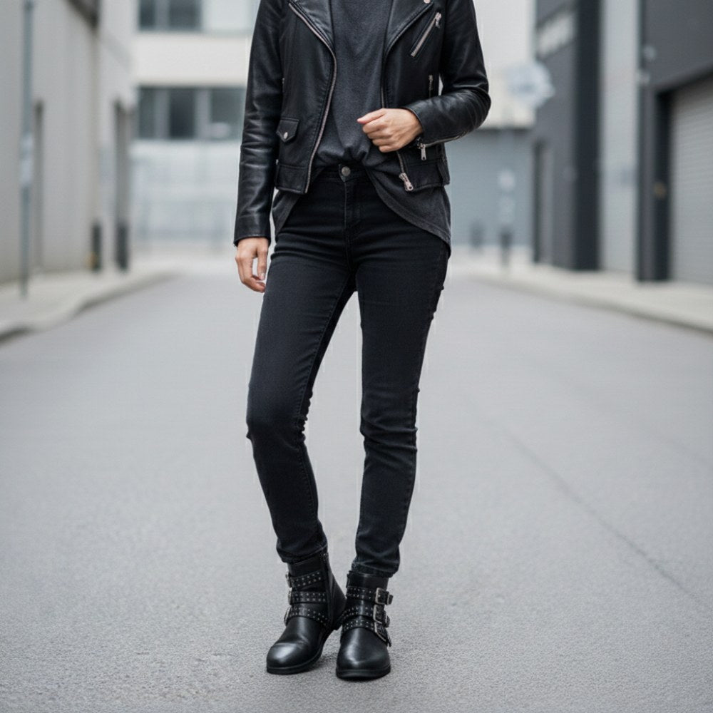 QLANCE Black Silver Plain