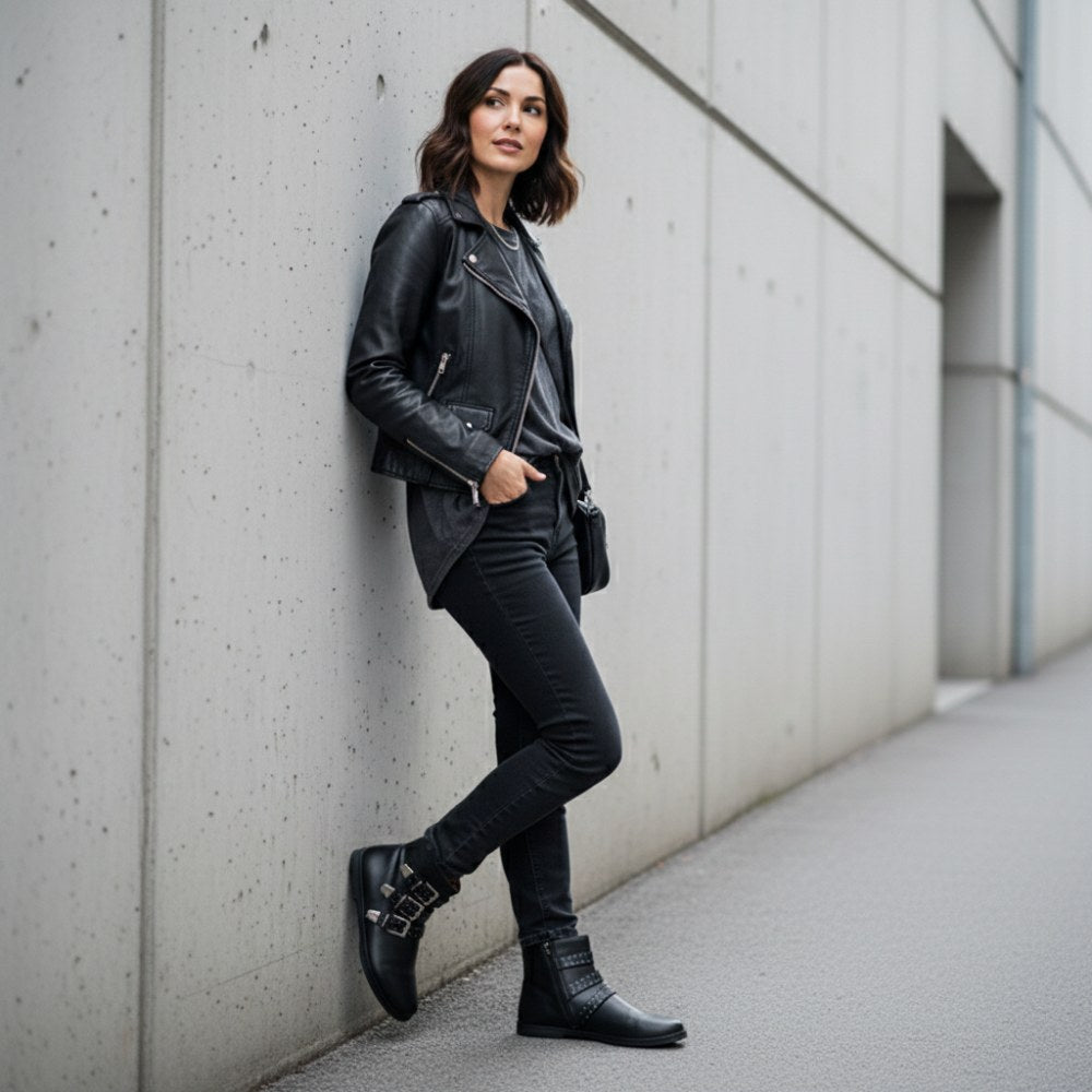 QLANCE Black Silver Plain